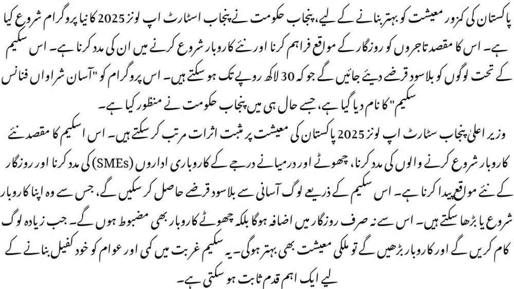 Punjab Startup Loans 2025