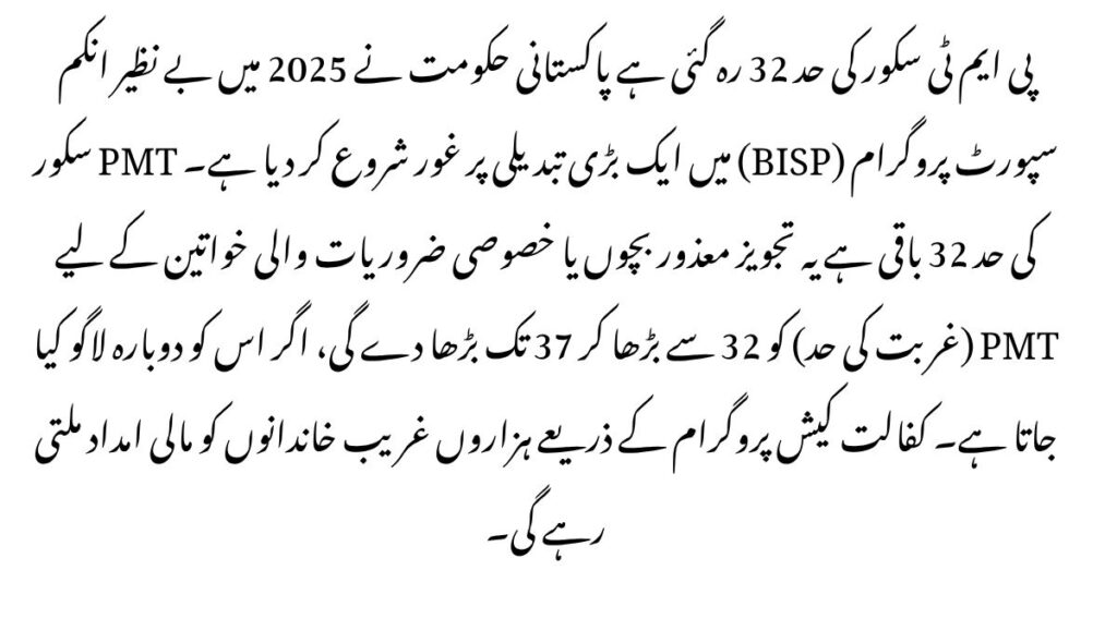 PMT Score Threshold Remains 32
