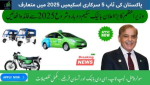 Read more about the article Pakistan Top 5 Govt Schemes in 2025 – From Solar Panels to Laptops & EV Bikes